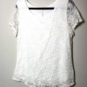 Lace Overlay Top